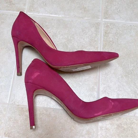 BLACK SUEDE STUDIO Women's Pink Suede Heels - Picture 3 of 8
